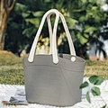 Fashion Outdoor Camping Travel Food Plastic Storage Hand Basket With Long Handle